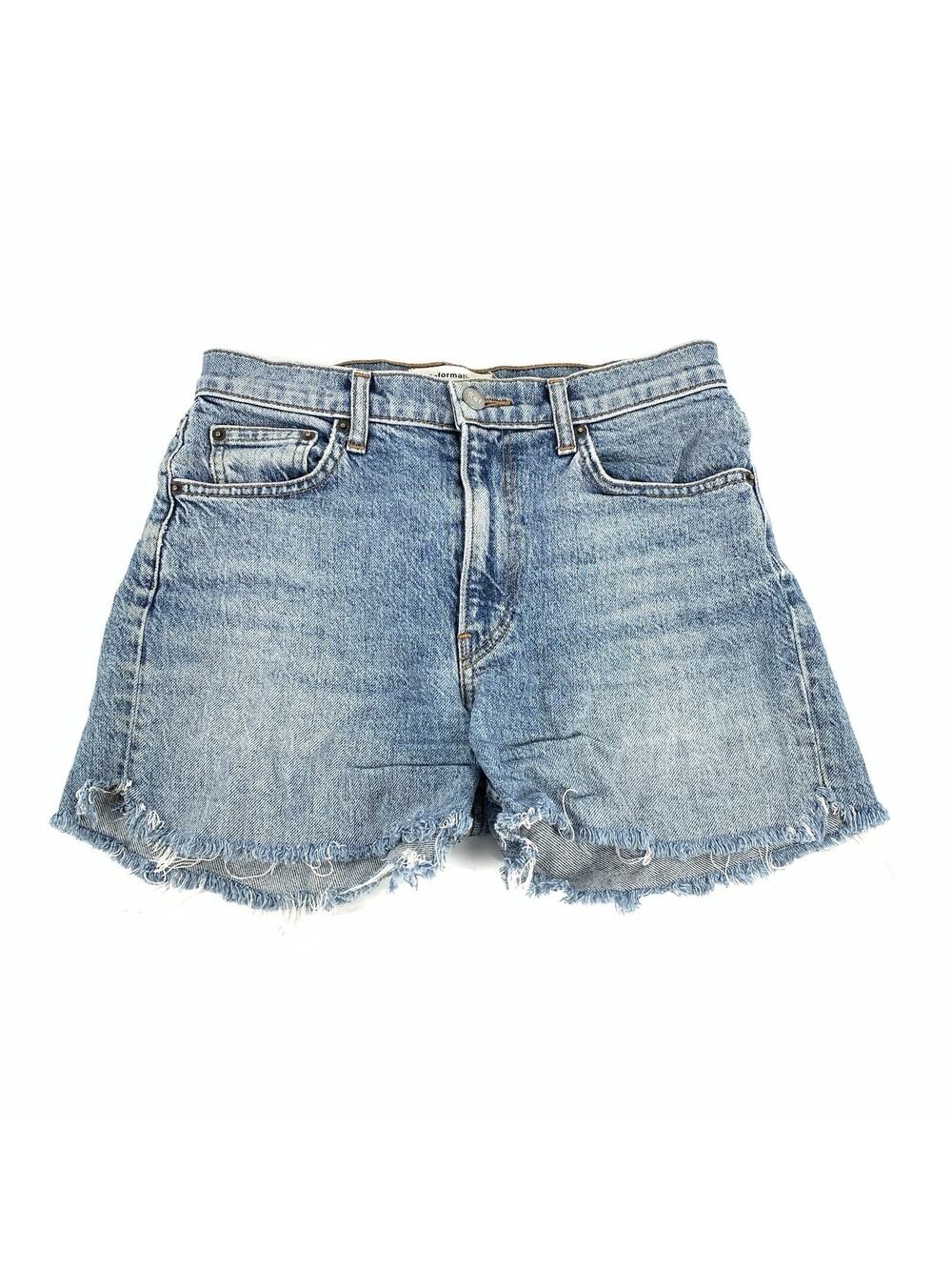 $168 Reformation Liza High Rise Cut Off Jean Shorts Size 26 Womens Ripped Denim